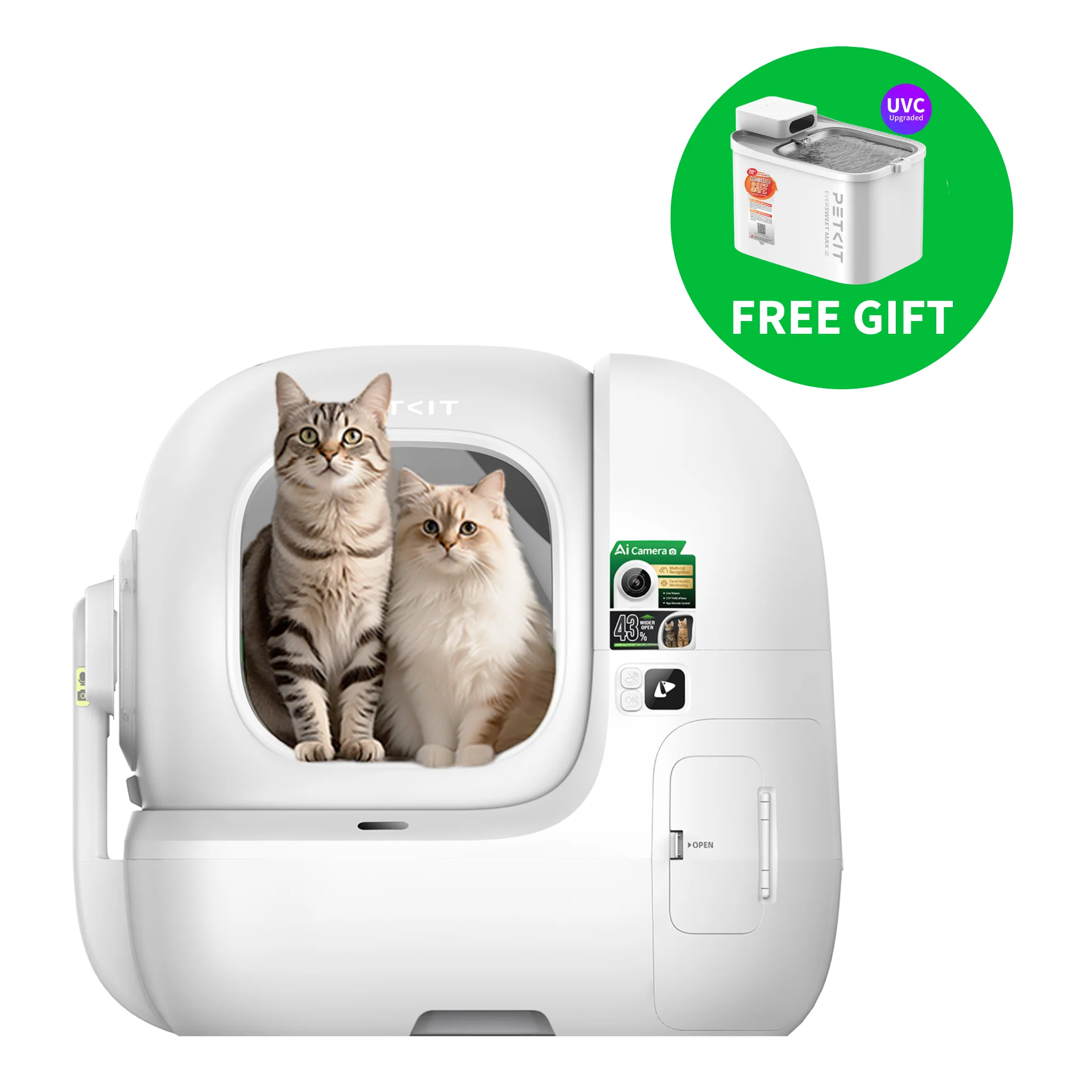 Purobot Max Pro 2 Automatic Cat Litter Box with EverSweet Max 2 (UVC)